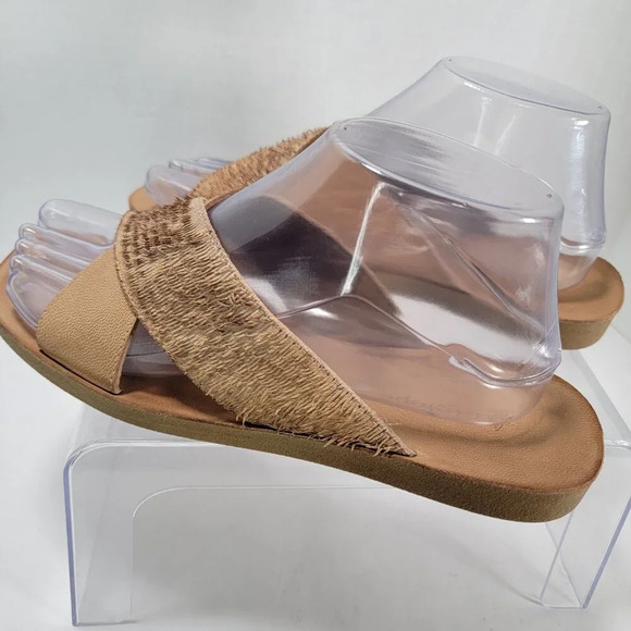 Antelope Stone Crisscross Yasmine Tan Leather Sandals Womens 7-7.5 Summer - Picture 4 of 8